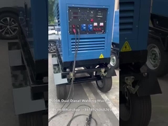 Roda troli 400Amps Arc Mig mesin las DC 20kva AC generator generator diesel pengelasan 500a