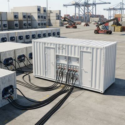 Genset Unit Daya Kontainer Rantai Pendingin 500kva 300kw untuk Generator Diesel Stamford 1800 RPM Soket Steker Reefer