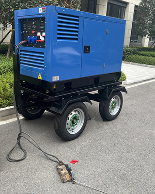 Mesin Las DC 400 Ampere MMA TIG Diesel Engine Welder Generator Portabel 300a 500A 60% dengan Kereta Tarik