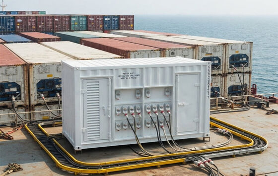 Heavy Duty Marine Deck Power Pack 460V Reefer Plug Sockets diesel Generator Thermo king Genset untuk Reefer Kontainer logistik rantai dingin